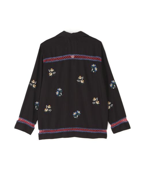 LEIN(リーン)の「LEIN(リーン)フラワー刺繍クロシェジョイントシャツ(シャツ/ブラウス・メンズ・ブラック/レッド・F)」の7枚目の写真