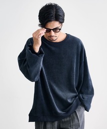 『CavariA/キャバリア』コーデュロイタッチオーバーサイズクルーネック