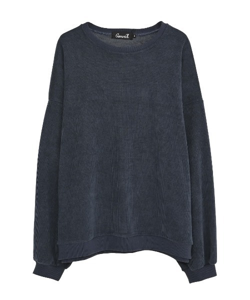 CavariA(キャバリア)の「『CavariA/キャバリア』コーデュロイタッチオーバーサイズクルーネック(Tシャツ/カットソー・メンズ・アイボリー/チャコール/グレイッシュベージュ/ネイビー/ワイン・L/M)」の20枚目の写真