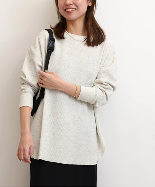 JOURNAL STANDARD relume(ジャーナルスタンダード レリューム)の「《一部WEB限定追加》TCワッフルオーバーサイズロングスリーブTシャツ(Tシャツ/カットソー・レディース・ストーン/ホワイト/ブラック/ライトグレー・FREE)」の18枚目の写真