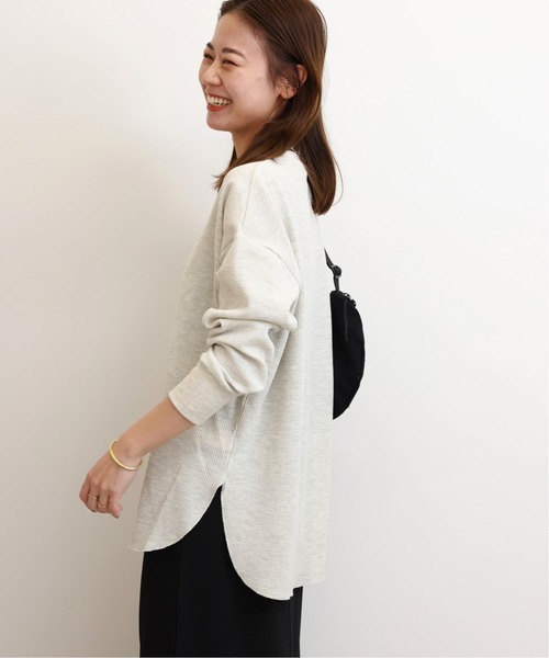 JOURNAL STANDARD relume(ジャーナルスタンダード レリューム)の「《一部WEB限定追加》TCワッフルオーバーサイズロングスリーブTシャツ(Tシャツ/カットソー・レディース・ストーン/ホワイト/ブラック/ライトグレー・FREE)」の19枚目の写真