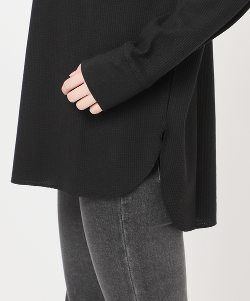 JOURNAL STANDARD relume(ジャーナルスタンダード レリューム)の「《一部WEB限定追加》TCワッフルオーバーサイズロングスリーブTシャツ(Tシャツ/カットソー・レディース・ストーン/ホワイト/ブラック/ライトグレー・FREE)」の5枚目の写真