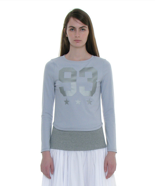 PARTIMENTO WOMEN(パルティメントウィメン)の「93 チャオプリンテッドロングスリーブT_スカイ(Tシャツ/カットソー・レディース・その他・SMALL/MEDIUM)」の1枚目の写真