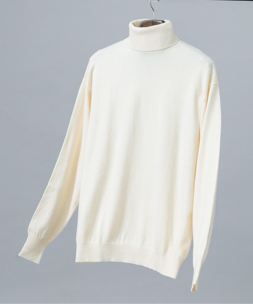 URBAN RESEARCH ROSSO MEN(アーバンリサーチロッソメン)の「『イージーケア』コットンカシミヤタートルニット(ニット/セーター・メンズ・ベージュ系その他/グレー/アイボリー/ネイビー/ブラック・LARGE/MEDIUM)」の2枚目の写真
