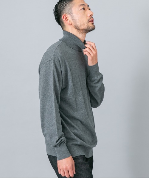 URBAN RESEARCH ROSSO MEN(アーバンリサーチロッソメン)の「『イージーケア』コットンカシミヤタートルニット(ニット/セーター・メンズ・ベージュ系その他/グレー/アイボリー/ネイビー/ブラック・LARGE/MEDIUM)」の21枚目の写真