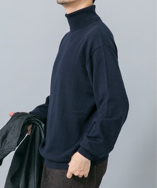 URBAN RESEARCH ROSSO MEN(アーバンリサーチロッソメン)の「『イージーケア』コットンカシミヤタートルニット(ニット/セーター・メンズ・ベージュ系その他/グレー/アイボリー/ネイビー/ブラック・LARGE/MEDIUM)」の7枚目の写真