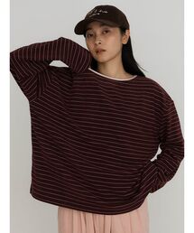 Brushd border pullover