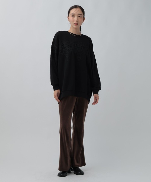 LEPSIM(レプシィム)の「レースドッキングチュニック 1096521(Tシャツ/カットソー・レディース・ライトグレー/アイボリー/ブラック・FREE)」の13枚目の写真