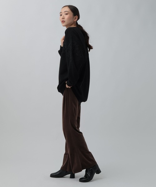 LEPSIM(レプシィム)の「レースドッキングチュニック 1096521(Tシャツ/カットソー・レディース・ライトグレー/アイボリー/ブラック・FREE)」の14枚目の写真