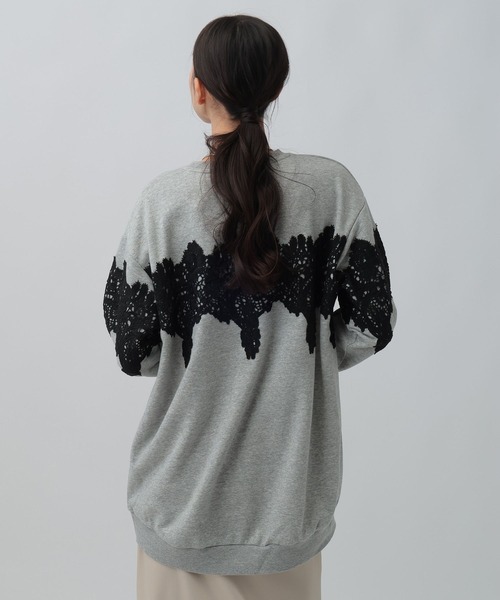 LEPSIM(レプシィム)の「レースドッキングチュニック 1096521(Tシャツ/カットソー・レディース・ライトグレー/アイボリー/ブラック・FREE)」の18枚目の写真