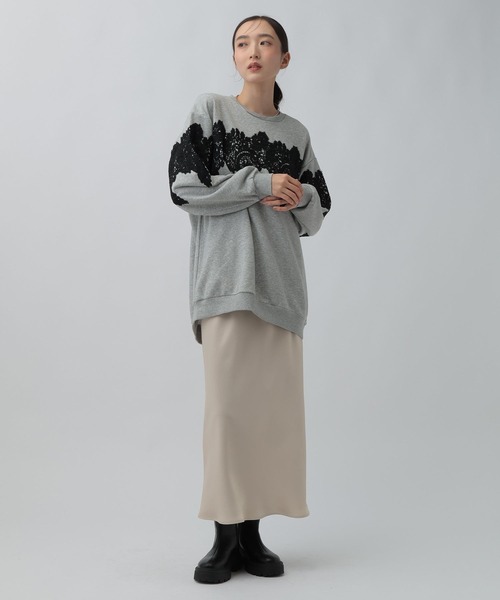 LEPSIM(レプシィム)の「レースドッキングチュニック 1096521(Tシャツ/カットソー・レディース・ライトグレー/アイボリー/ブラック・FREE)」の19枚目の写真