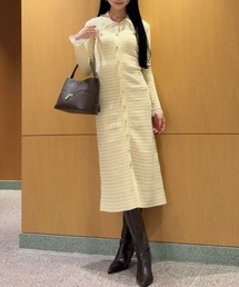 SNIDEL | ツイードライクレースポロニットワンピース(ワンピース)