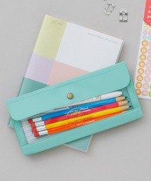 nahe（ネーエ）の「nahe ネーエ ジェネラルパーパスケース フラットポーチ スクエア クリア ワイド ペンケース 筆箱（ステーショナリー）」