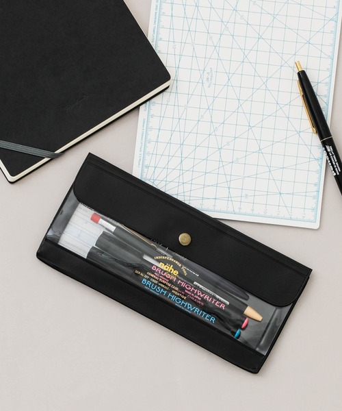 Nahe（ネーエ）の「nahe ネーエ ジェネラルパーパスケース フラットポーチ スクエア クリア ワイド ペンケース 筆箱（ステーショナリー・レディース・アイボリー/グレー/ワイン/ミント/イエロー/グリーン/レッド/ブルー/ホワイト/ブラック/クリア/ピンク/ブラウン系その他/グレー系その他・FREE）」の16枚目の写真
