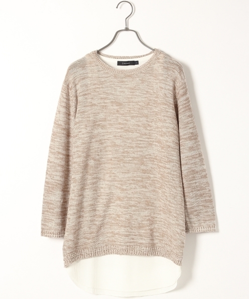 RAGEBLUE(レイジブルー)の「麻混ニットクルー7分袖/719675(ニット/セーター・メンズ・ベージュ/ホワイト/ブルー/グレー・LARGE/MEDIUM)」の3枚目の写真