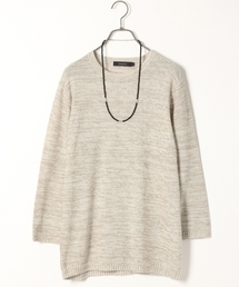 RAGEBLUE | 麻混ニットクルー7分袖/719675(ニット/セーター)