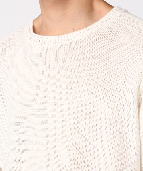 RAGEBLUE(レイジブルー)の「麻混ニットクルー7分袖/719675(ニット/セーター・メンズ・ベージュ/ホワイト/ブルー/グレー・LARGE/MEDIUM)」の8枚目の写真