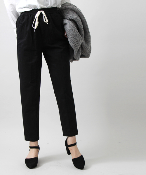 WEGO(ウィゴー)の「WEGO/イージースラックスパンツ(スラックス・レディース・グレー系その他2/ブラック/レッド/ベージュ/ブラック系その他/ダークインディゴブルー・FREE)」の3枚目の写真