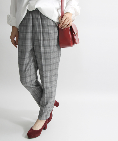 WEGO(ウィゴー)の「WEGO/イージースラックスパンツ(スラックス・レディース・グレー系その他2/ブラック/レッド/ベージュ/ブラック系その他/ダークインディゴブルー・FREE)」の4枚目の写真