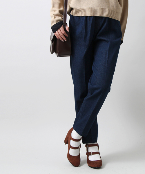 WEGO(ウィゴー)の「WEGO/イージースラックスパンツ(スラックス・レディース・グレー系その他2/ブラック/レッド/ベージュ/ブラック系その他/ダークインディゴブルー・FREE)」の5枚目の写真