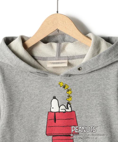 coen(コーエン)の「【coen kids】(SNOOPY/スヌーピー)サガラ刺繍パーカー(100~150cm)(パーカー・キッズ・ネイビー/グレー・110/140/130/100/150/120)」の4枚目の写真
