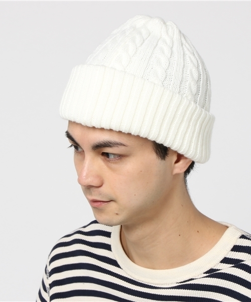 WEGO(ウィゴー)の「WEGO/ケーブルニットキャップ(ニットキャップ/ビーニー・メンズ・ホワイト/ネイビー/杢グレー/ワイン/ブラック/ダークグリーン・FREE)」の16枚目の写真