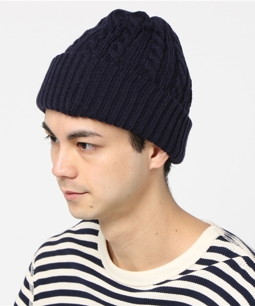 WEGO(ウィゴー)の「WEGO/ケーブルニットキャップ(ニットキャップ/ビーニー・メンズ・ホワイト/ネイビー/杢グレー/ワイン/ブラック/ダークグリーン・FREE)」の14枚目の写真