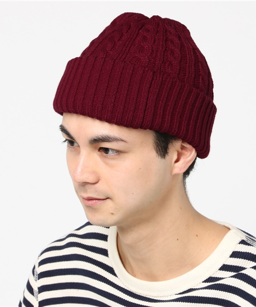 WEGO(ウィゴー)の「WEGO/ケーブルニットキャップ(ニットキャップ/ビーニー・メンズ・ホワイト/ネイビー/杢グレー/ワイン/ブラック/ダークグリーン・FREE)」の15枚目の写真