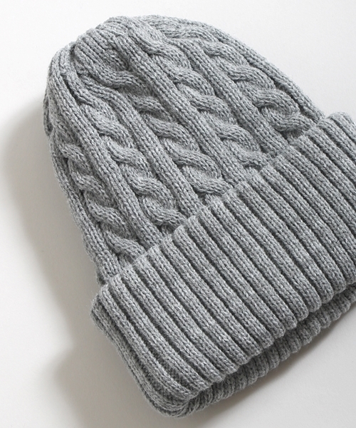 WEGO(ウィゴー)の「WEGO/ケーブルニットキャップ(ニットキャップ/ビーニー・メンズ・ホワイト/ネイビー/杢グレー/ワイン/ブラック/ダークグリーン・FREE)」の10枚目の写真