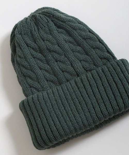 WEGO(ウィゴー)の「WEGO/ケーブルニットキャップ(ニットキャップ/ビーニー・メンズ・ホワイト/ネイビー/杢グレー/ワイン/ブラック/ダークグリーン・FREE)」の11枚目の写真