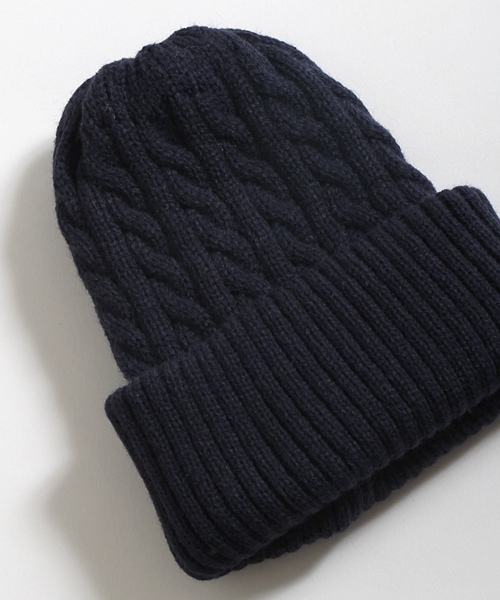 WEGO(ウィゴー)の「WEGO/ケーブルニットキャップ(ニットキャップ/ビーニー・メンズ・ホワイト/ネイビー/杢グレー/ワイン/ブラック/ダークグリーン・FREE)」の12枚目の写真