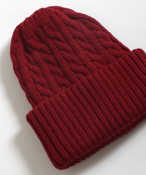 WEGO(ウィゴー)の「WEGO/ケーブルニットキャップ(ニットキャップ/ビーニー・メンズ・ホワイト/ネイビー/杢グレー/ワイン/ブラック/ダークグリーン・FREE)」の13枚目の写真