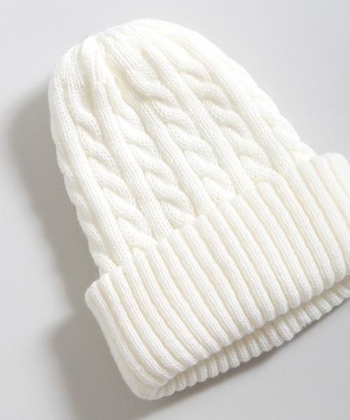 WEGO(ウィゴー)の「WEGO/ケーブルニットキャップ(ニットキャップ/ビーニー・メンズ・ホワイト/ネイビー/杢グレー/ワイン/ブラック/ダークグリーン・FREE)」の20枚目の写真