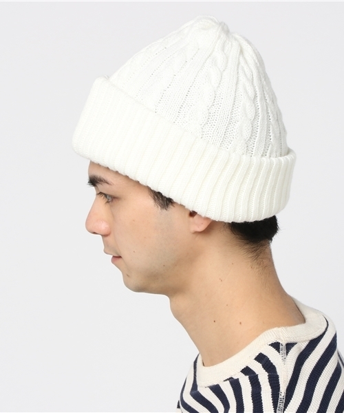 WEGO(ウィゴー)の「WEGO/ケーブルニットキャップ(ニットキャップ/ビーニー・メンズ・ホワイト/ネイビー/杢グレー/ワイン/ブラック/ダークグリーン・FREE)」の7枚目の写真