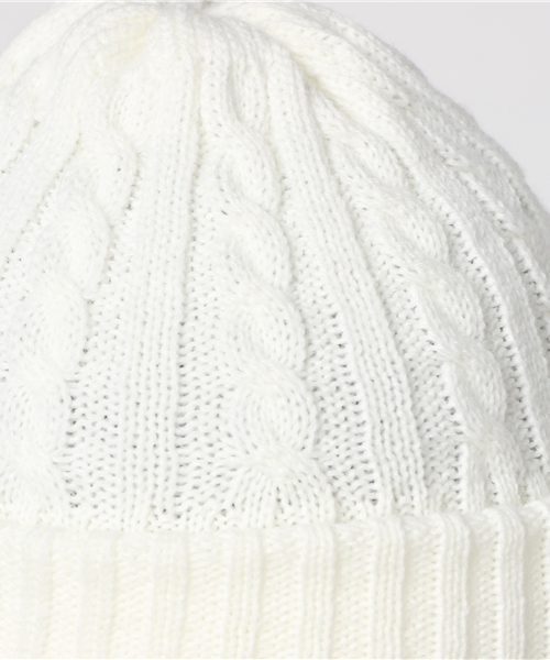WEGO(ウィゴー)の「WEGO/ケーブルニットキャップ(ニットキャップ/ビーニー・メンズ・ホワイト/ネイビー/杢グレー/ワイン/ブラック/ダークグリーン・FREE)」の9枚目の写真