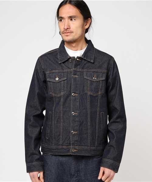 THE CASUAL（カジュアル）の「デニムGジャン（デニムジャケット・メンズ・ブルー/ワンウォッシュ/ネイビー・M/L/LL）」の4枚目の写真