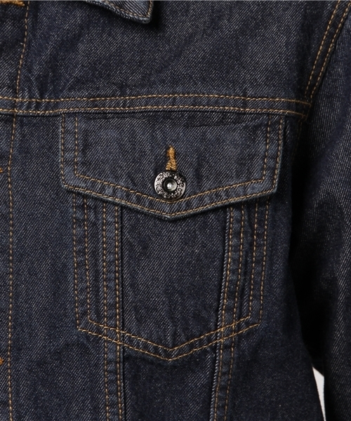 THE CASUAL（カジュアル）の「デニムGジャン（デニムジャケット・メンズ・ブルー/ワンウォッシュ/ネイビー・M/L/LL）」の9枚目の写真