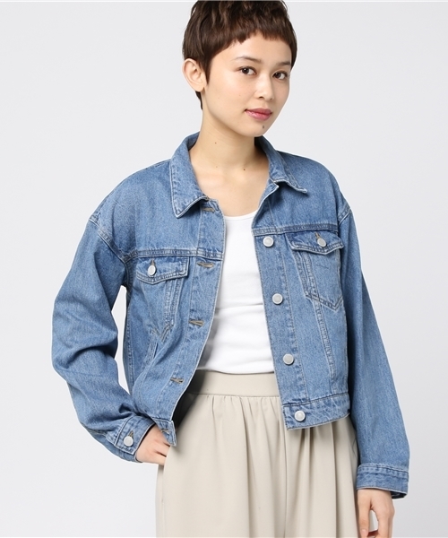 Heather(ヘザー)の「ワッペンツキGジャン 745444(デニムジャケット・レディース・ブルー系その他/ブルー系その他2/ホワイト・FREE)」の10枚目の写真