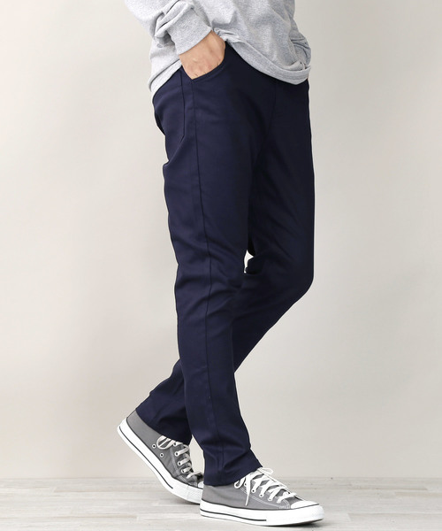 MONO-MART（モノマート）の「テーパードシルエットスキニーチノパンツ/ストレッチ生地（チノパンツ・メンズ・ブラック/グレー系その他/オリーブ/ライトベージュ/ブルー系その他/グレー系その他2/チャコール/ベージュ/ネイビー/オフホワイト/グレー/ブルー/ボルドー/ライトブルー・M/L/XL）」の12枚目の写真