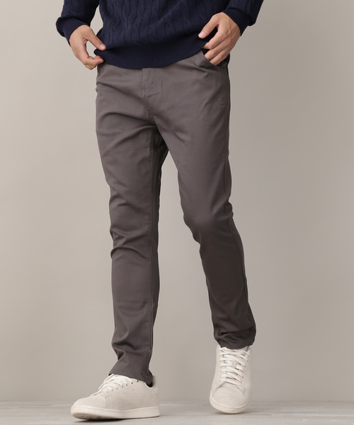 MONO-MART（モノマート）の「テーパードシルエットスキニーチノパンツ/ストレッチ生地（チノパンツ・メンズ・ブラック/グレー系その他/オリーブ/ライトベージュ/ブルー系その他/グレー系その他2/チャコール/ベージュ/ネイビー/オフホワイト/グレー/ブルー/ボルドー/ライトブルー・M/L/XL）」の6枚目の写真