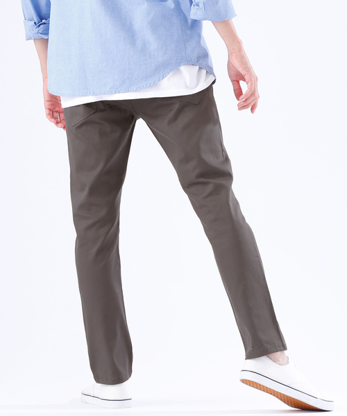 MONO-MART（モノマート）の「テーパードシルエットスキニーチノパンツ/ストレッチ生地（チノパンツ・メンズ・ブラック/グレー系その他/オリーブ/ライトベージュ/ブルー系その他/グレー系その他2/チャコール/ベージュ/ネイビー/オフホワイト/グレー/ブルー/ボルドー/ライトブルー・M/L/XL）」の20枚目の写真