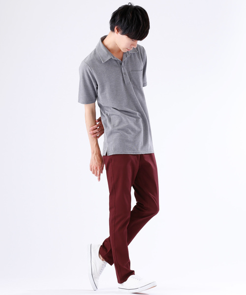 MONO-MART（モノマート）の「テーパードシルエットスキニーチノパンツ/ストレッチ生地（チノパンツ・メンズ・ブラック/グレー系その他/オリーブ/ライトベージュ/ブルー系その他/グレー系その他2/チャコール/ベージュ/ネイビー/オフホワイト/グレー/ブルー/ボルドー/ライトブルー・M/L/XL）」の16枚目の写真