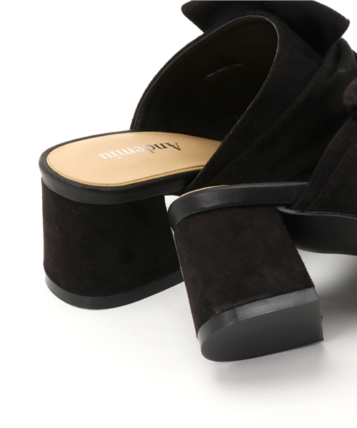 Andemiu（アンデミュウ）の「ＢＩＧリボンミュールサンダル750178（サンダル・レディース・ブラック/ベージュ・MEDIUM/LARGE）」の9枚目の写真