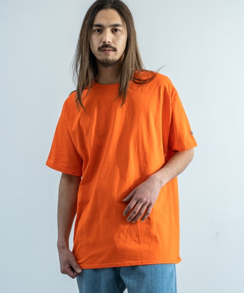 Champion（チャンピオン）の「Championクルーネック無地半袖Tシャツ（Tシャツ/カットソー・メンズ・ネイビー/オレンジ/パープル/ホワイト/グレー/チャコール/ブルー/ブラック/ワイン/ダークグリーン/レッド・M/XL/S/L）」の11枚目の写真