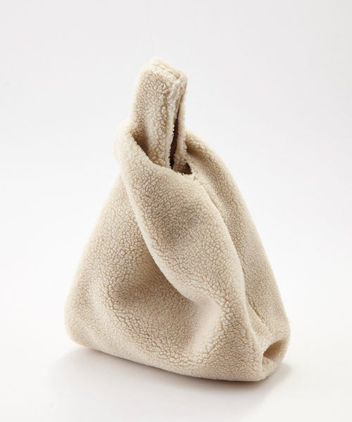 SMIR NASLI（サミールナスリ）の「【Lee×SMIRNASLI】ボアトート　011100011    （トートバッグ・レディース・ベージュ/オフホワイト/ライトピンク・FREE）」の4枚目の写真