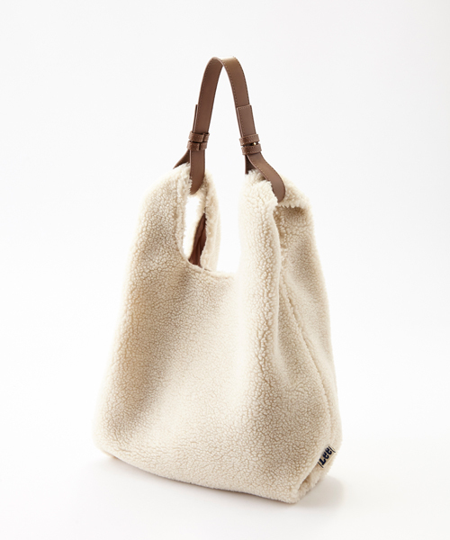 SMIR NASLI（サミールナスリ）の「【Lee×SMIRNASLI】ボアトート　011100011    （トートバッグ・レディース・ベージュ/オフホワイト/ライトピンク・FREE）」の7枚目の写真