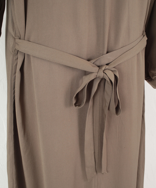 titivate（ティティベイト）の「2WAYﾂｲﾙｼｬﾂﾜﾝﾋﾟｰｽ（シャツワンピース・レディース・ベージュ/カーキ/ネイビー・M）」の11枚目の写真