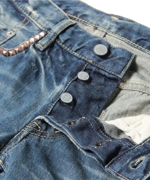 HYSTERIC GLAMOUR（ヒステリックグラマー）の「SP加工デニムリメイクストレートPT（デニムパンツ・メンズ・インディゴブルー・28inch/30inch/32inch/34inch）」の9枚目の写真