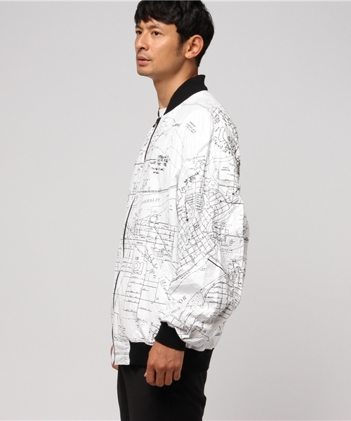 Rags McGREGOR ワールドマップブルゾンホワイト