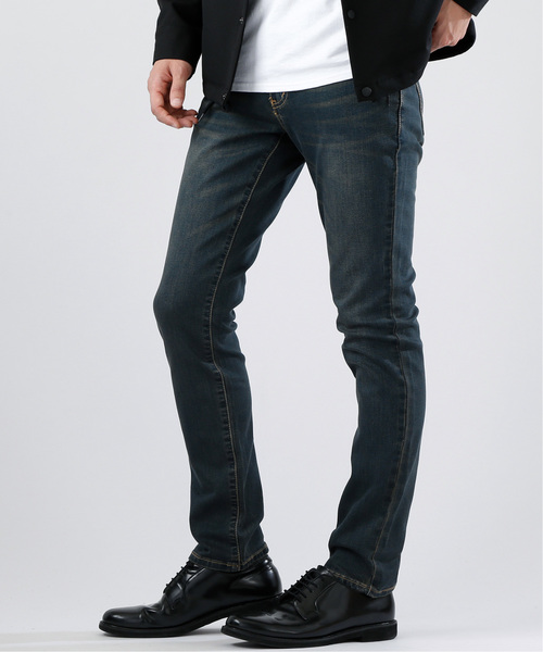 MONO-MART（モノマート）の「【ZOZO限定】ヴィンテージウォッシングテーパードスキニーデニム（デニムパンツ・メンズ・ブラック系その他/ブルー系その他/ブルー系その他2/ブルー系その他3/ブルー系その他4/ブルー系その他5/ブルー系その他6・L/M/XL）」の3枚目の写真